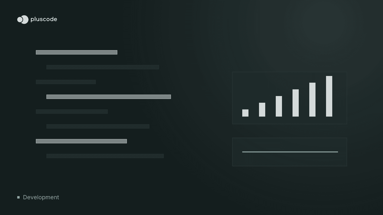 Abstract code-lines graphic showing rising individual output and a flat delivery line